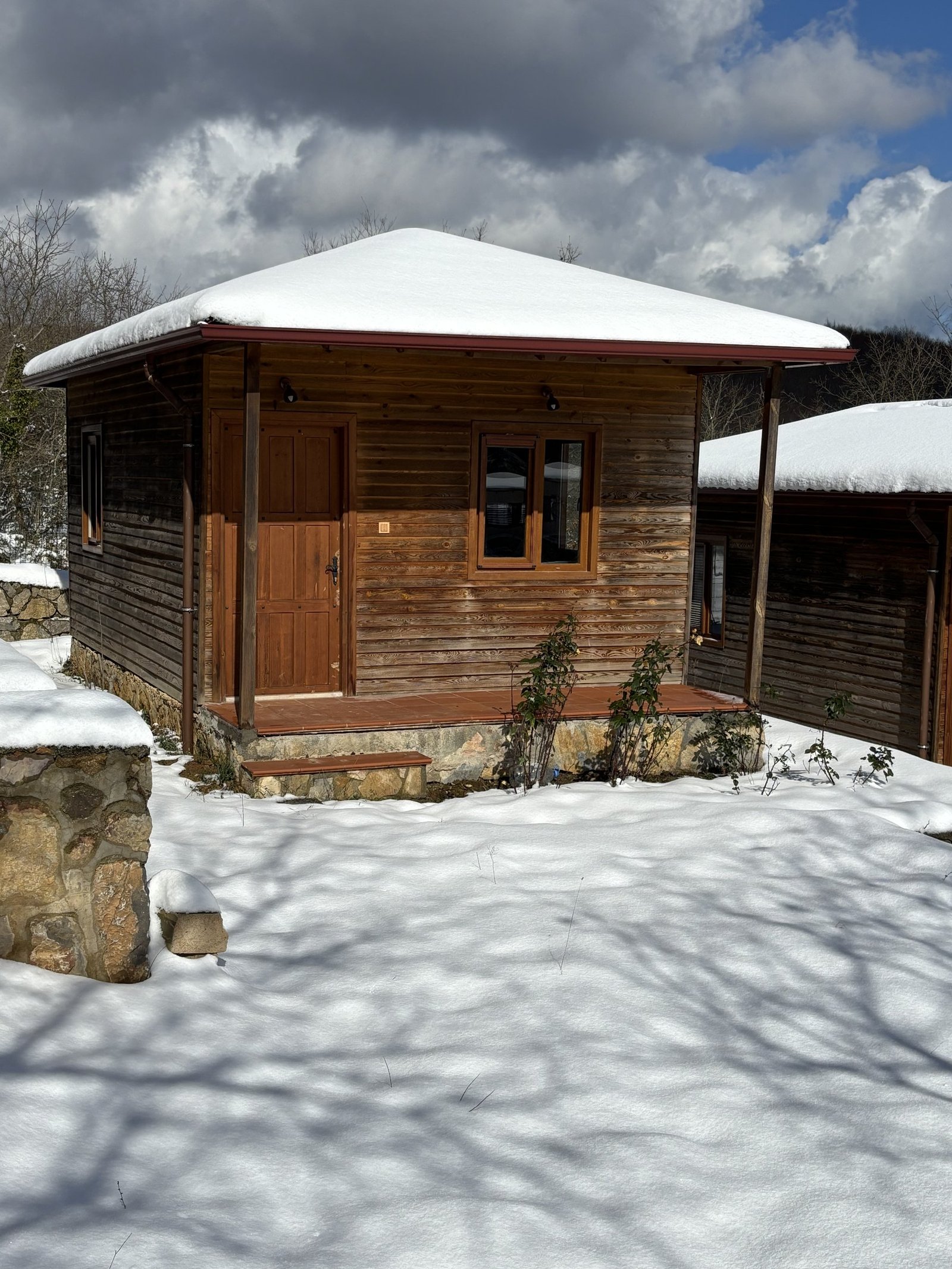 Yeşil Hayat bungalov kış manzarası
